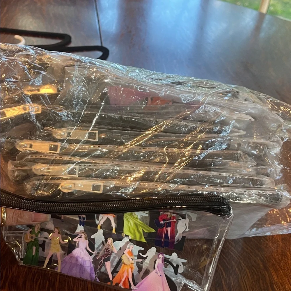 14 Taylor Swift Clear Zipper Pouch organizer wrist strap The Eras nwt